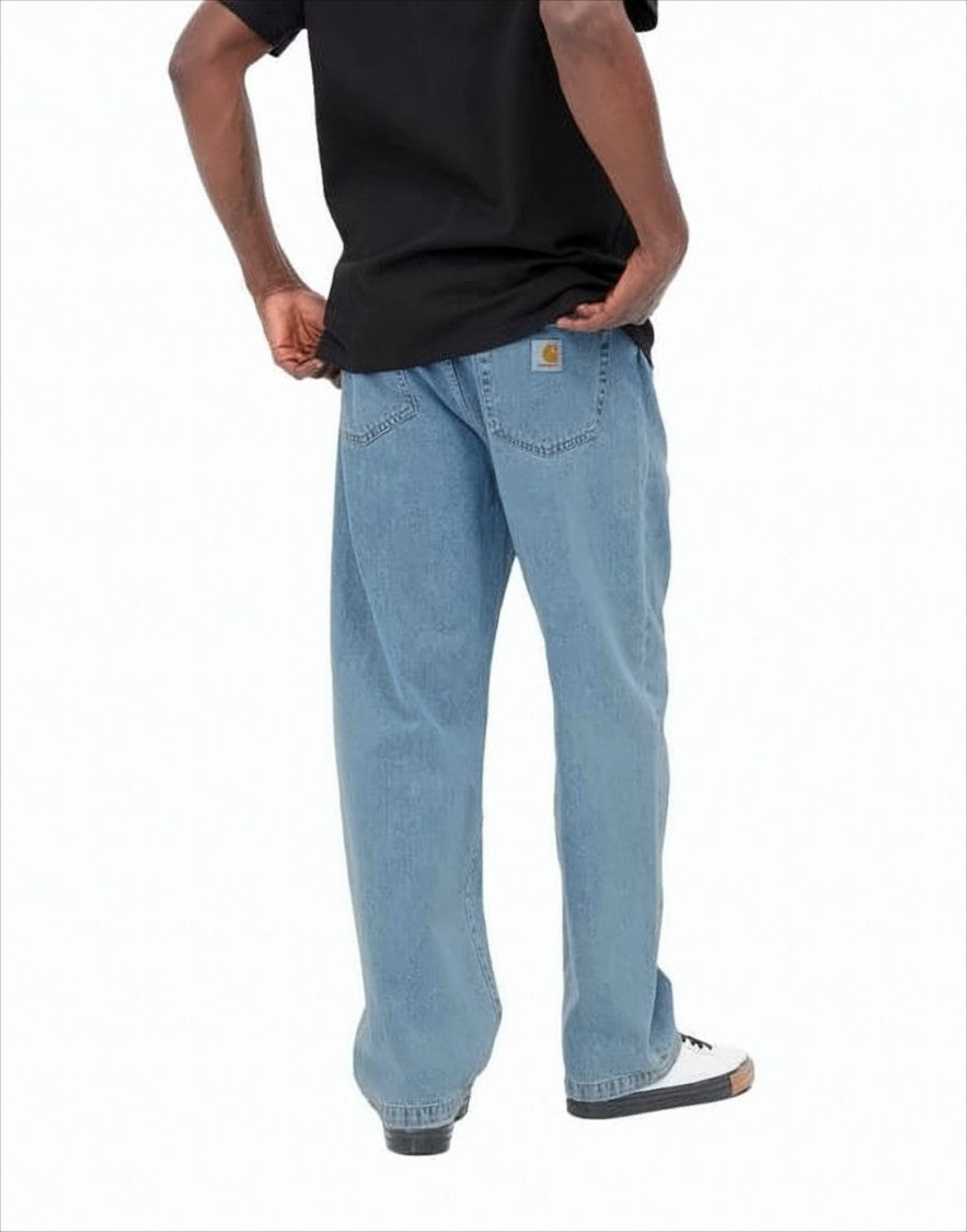 Carhartt Wip Relaxed Fit Light Blue Denim Pants