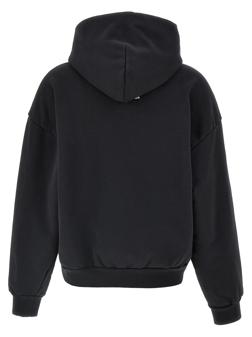 Balenciaga Fleece Hoodie With Logo Embroidery