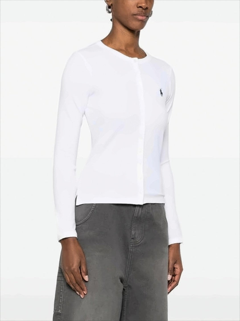 Polo Ralph Lauren Fitted Long-Sleeved Cardigan With Round Neckline