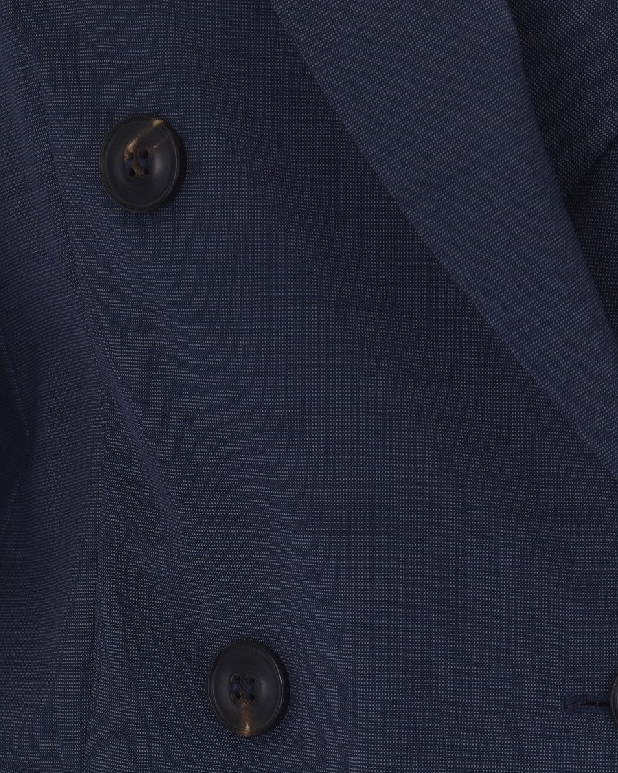 Max Mara Double-Breasted Tailored Blazer With Notched Lapels