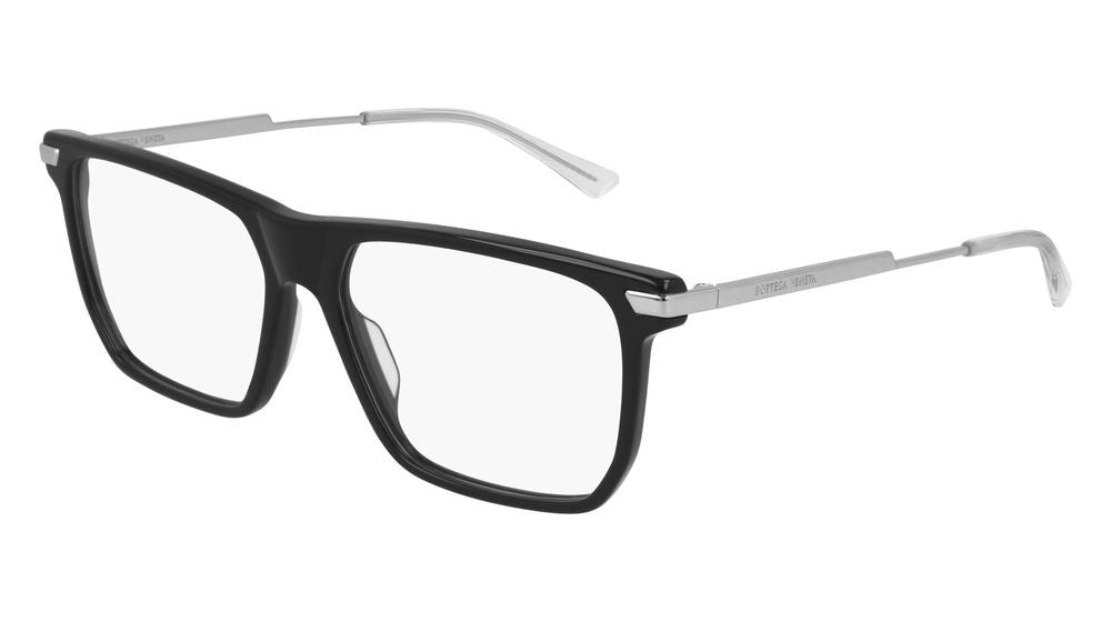 Bottega Veneta Blue Bold Square Frame Eyeglasses
