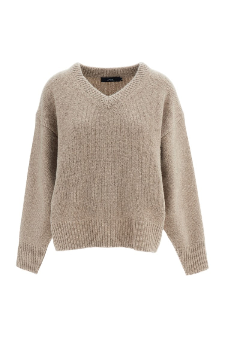Arch4 Beige Estelle Chunky-Knit V-Neck Cashmere Sweater