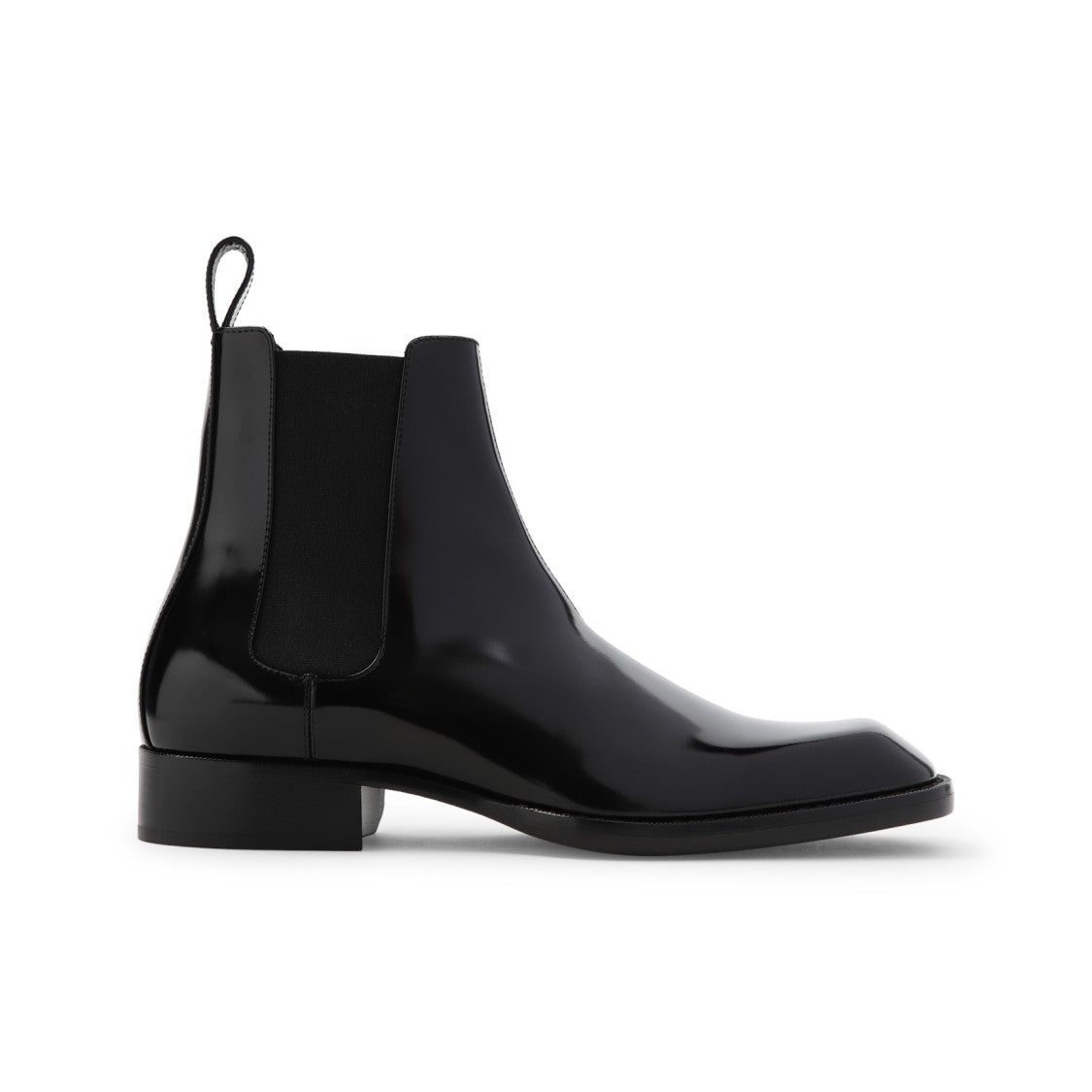 Saint Laurent Glossy Black Ankle Boots