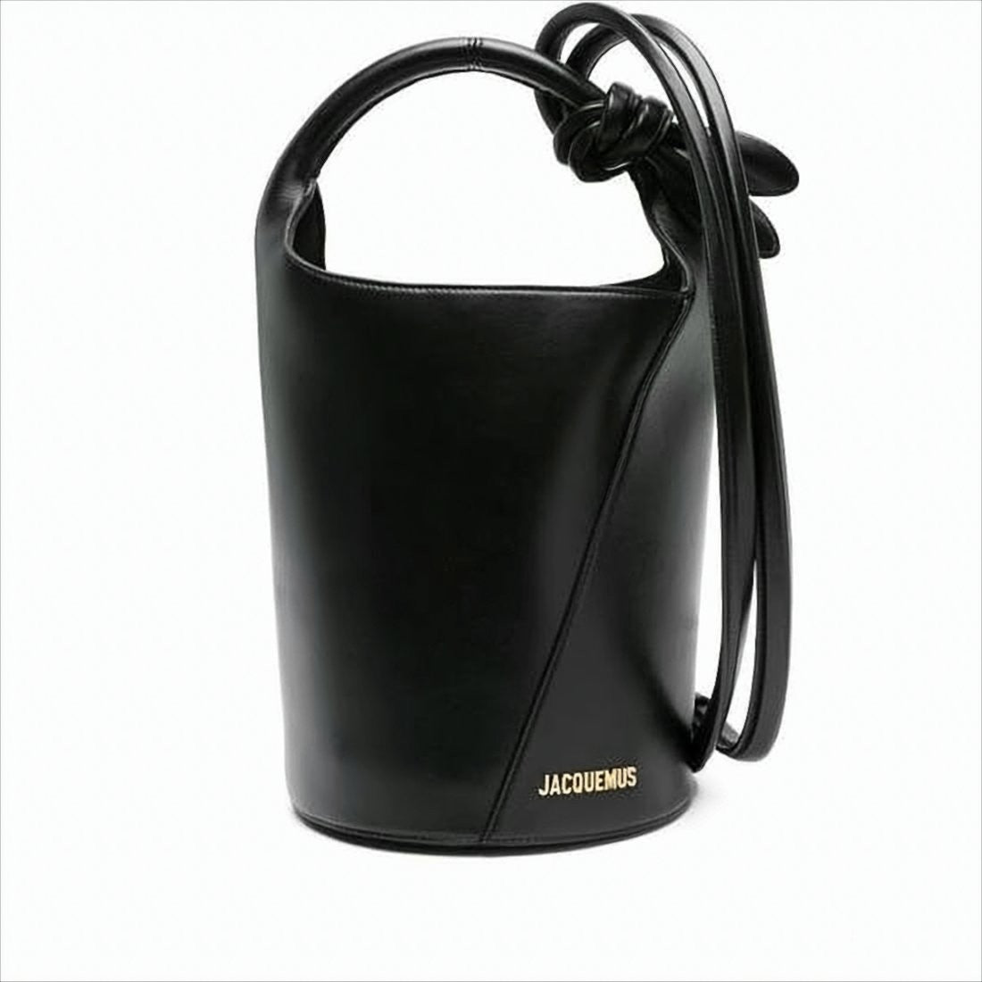 Jacquemus Bucket-Shaped Leather Tote Bag With Gold-Tone Detailing