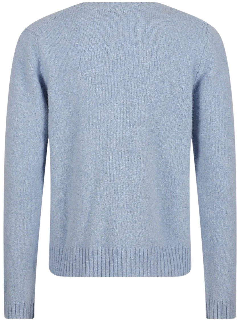 Giada Benincasa Heartbeat Crewneck Heart Embroidered Sweater