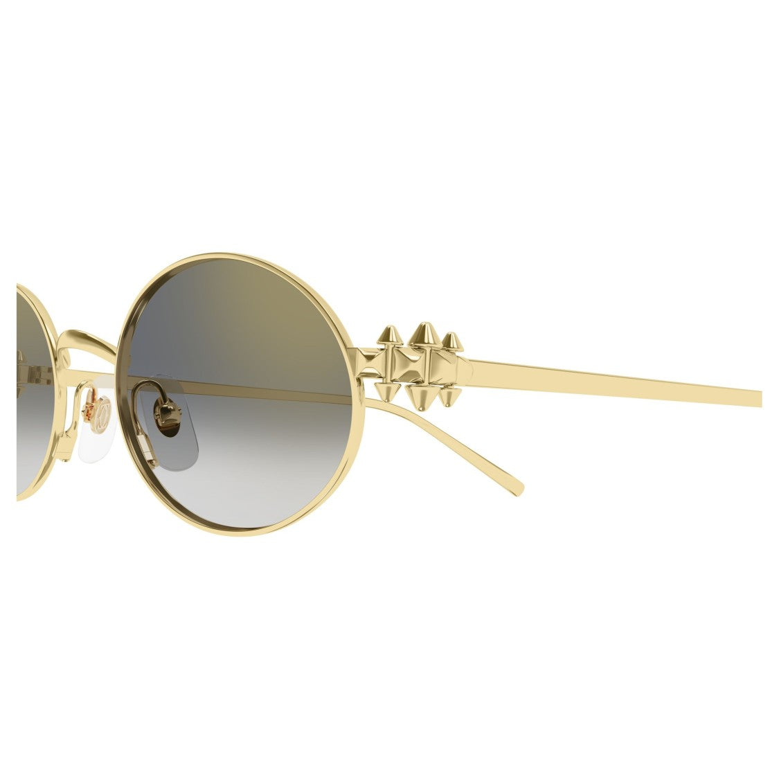 Cartier Ct0644s Gold Metal Oval Sunglasses