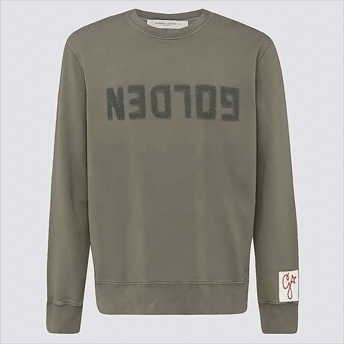 Golden Goose Crewneck Sweatshirt With Distressed Print And Unique Embroidery