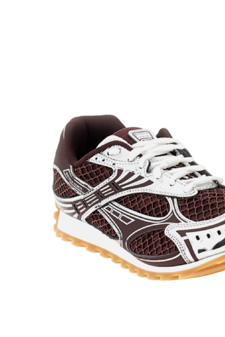 Bottega Veneta Red Silver Orbit Technical Fabric Sneakers
