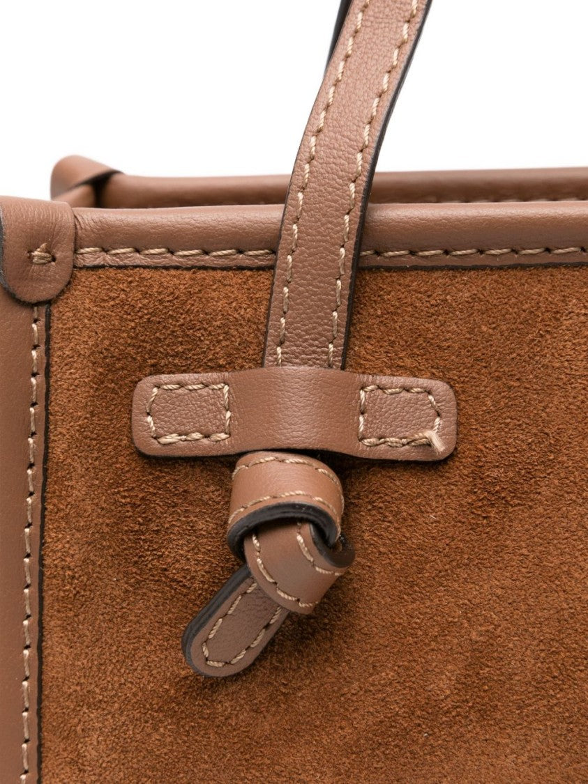 Gianni Chiarini Structured Brown Calfskin Shopper With Detachable Strap