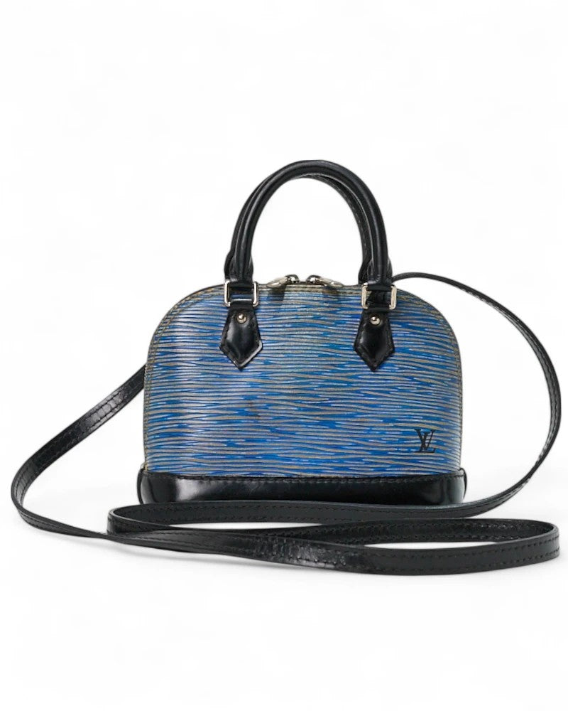 Louis Vuitton Alma Nano Epi In Blue