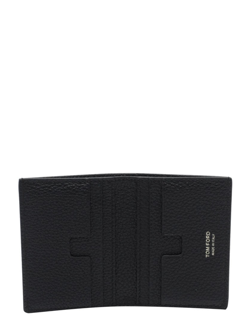 Tom Ford Textured Leather Card Holder With Embossed Logo