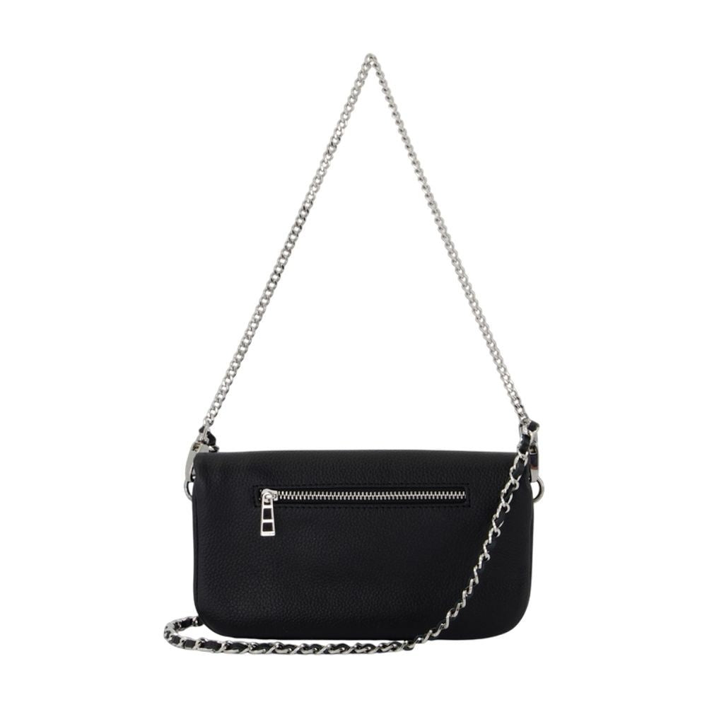 Zadig & Voltaire Rock Nano Wallet On Chain - Leather - Black