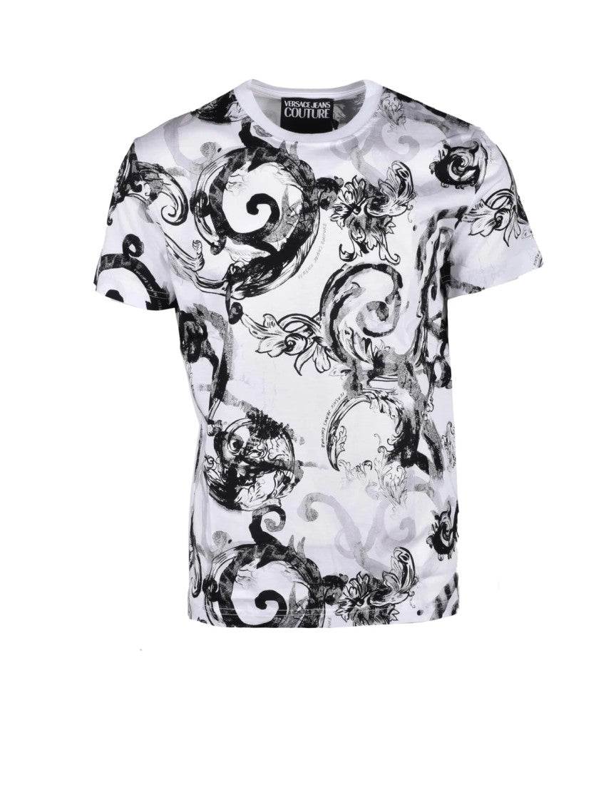 Versace Jeans Couture Baroque-Inspired Printed Cotton T-Shirt