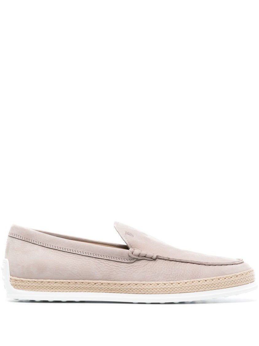 Tod's Slip-On Almond Toe Shoes With Embroidered Logo