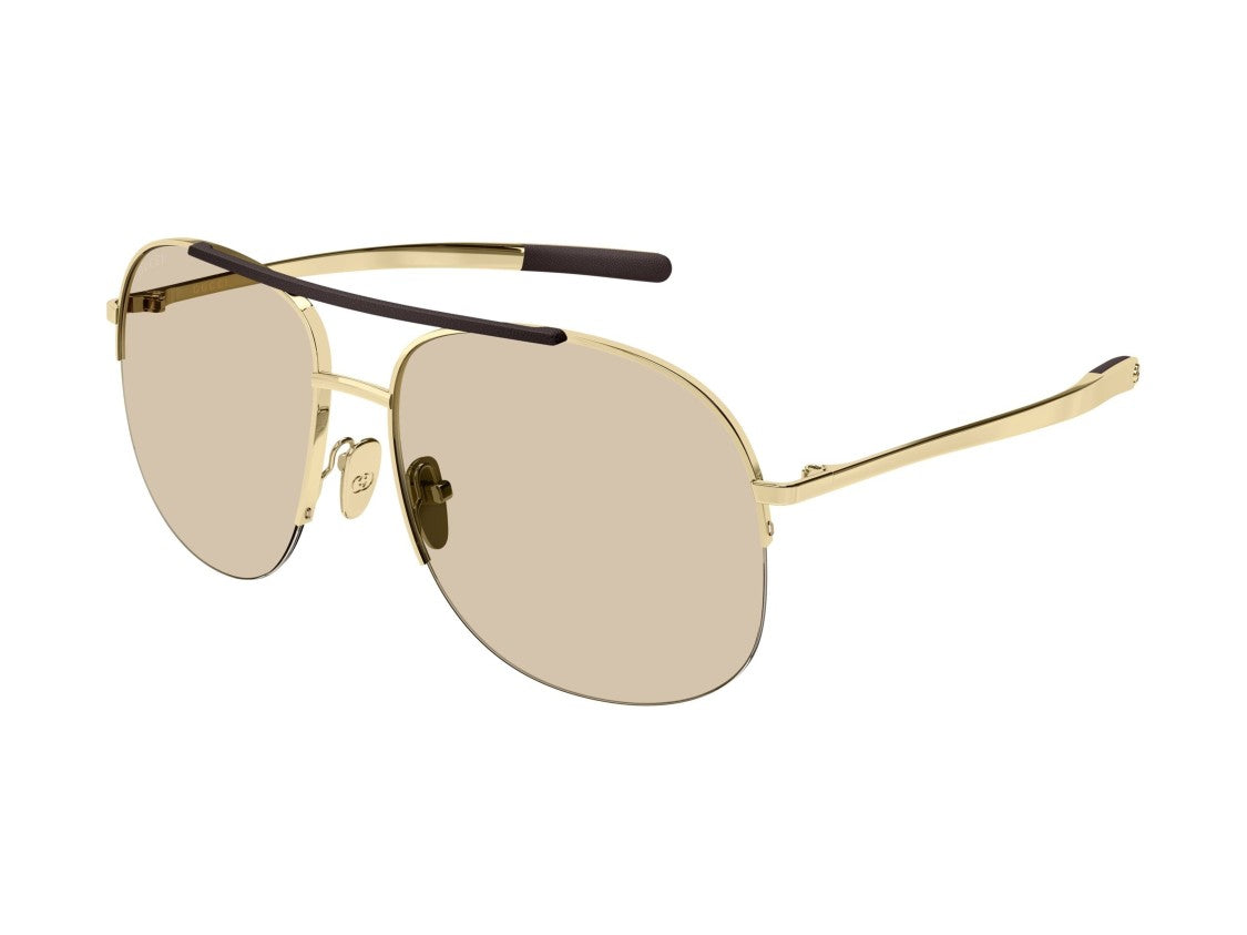 Gucci Gold Gg2165s Metal Rounded Sunglasses