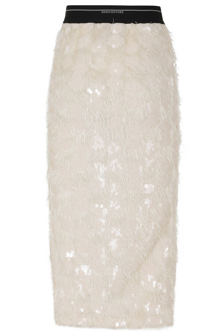 Semi Couture Butter Bindy Sequined Polyester Midi Skirt