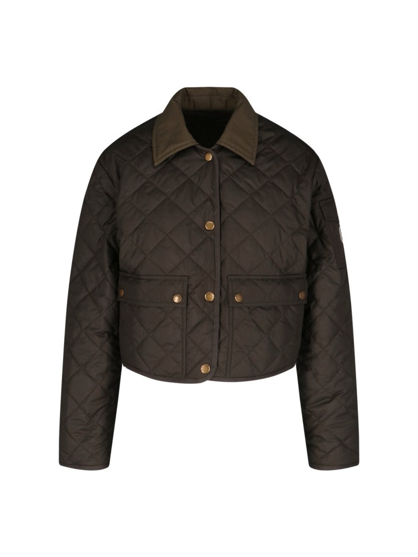 Moncler "Chitre" Crop Shirt Jacket Green