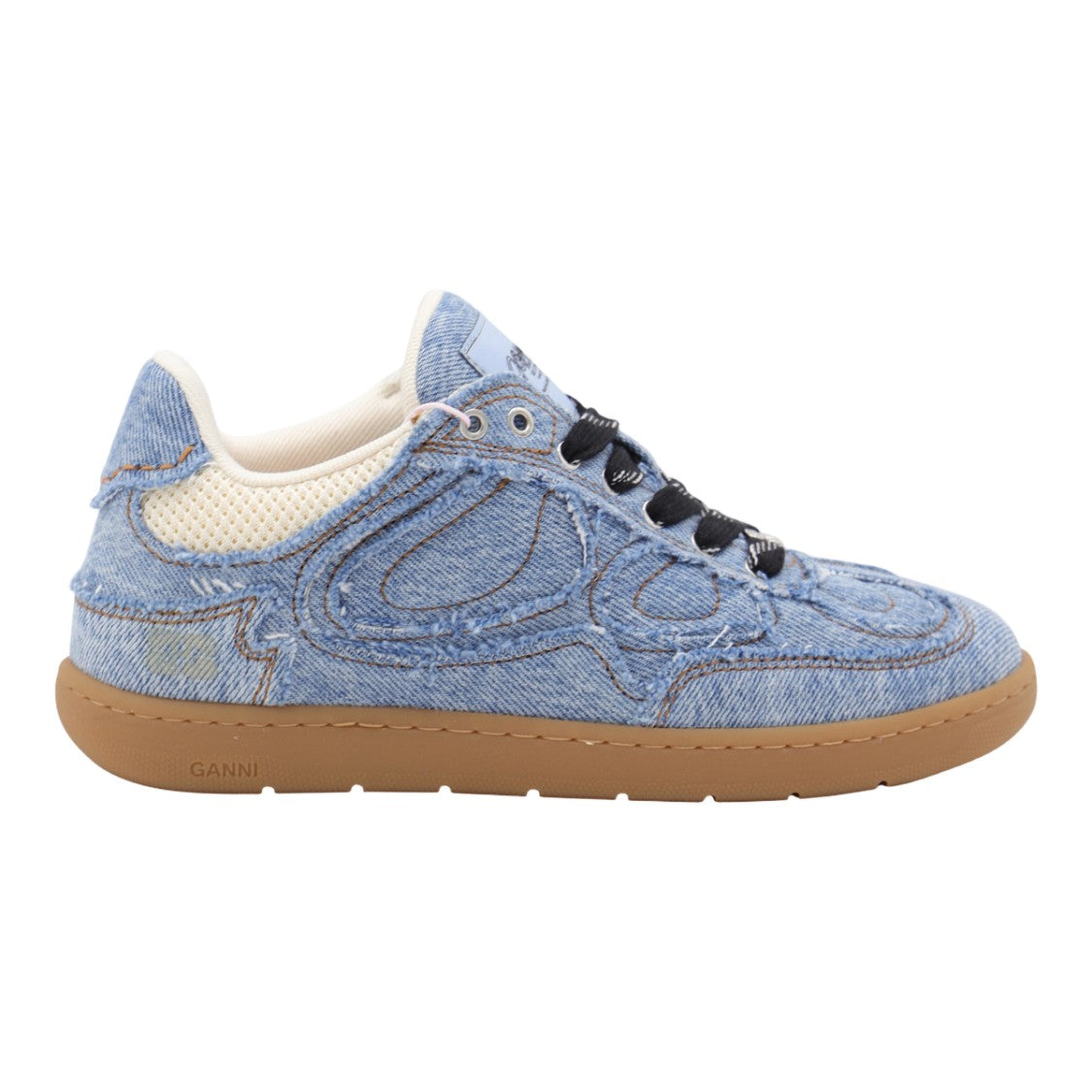 Ganni Light Blue Denim Sneakers