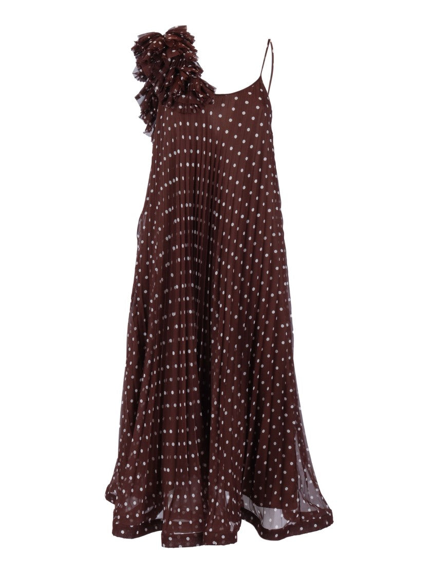 P.A.R.O.S.H. Sleeveless Ruffled Floral Mini Dress