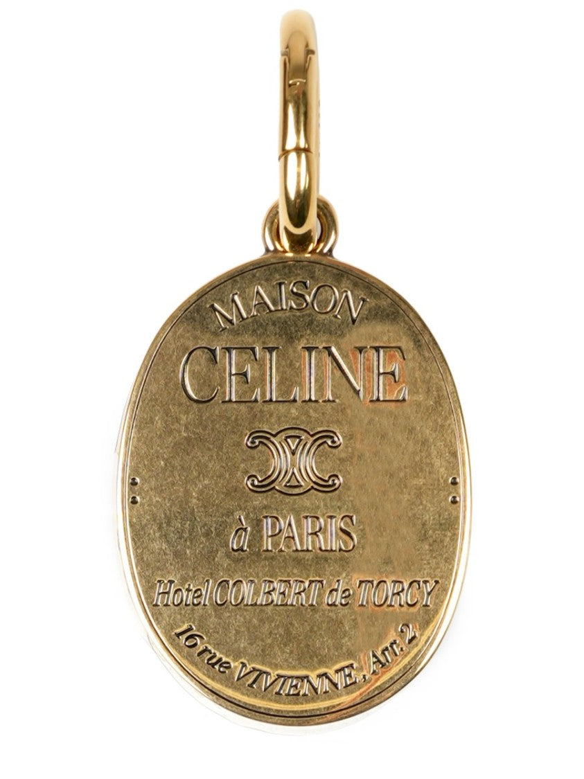 Celine Maison Celine Engraved Gold Brass Charm