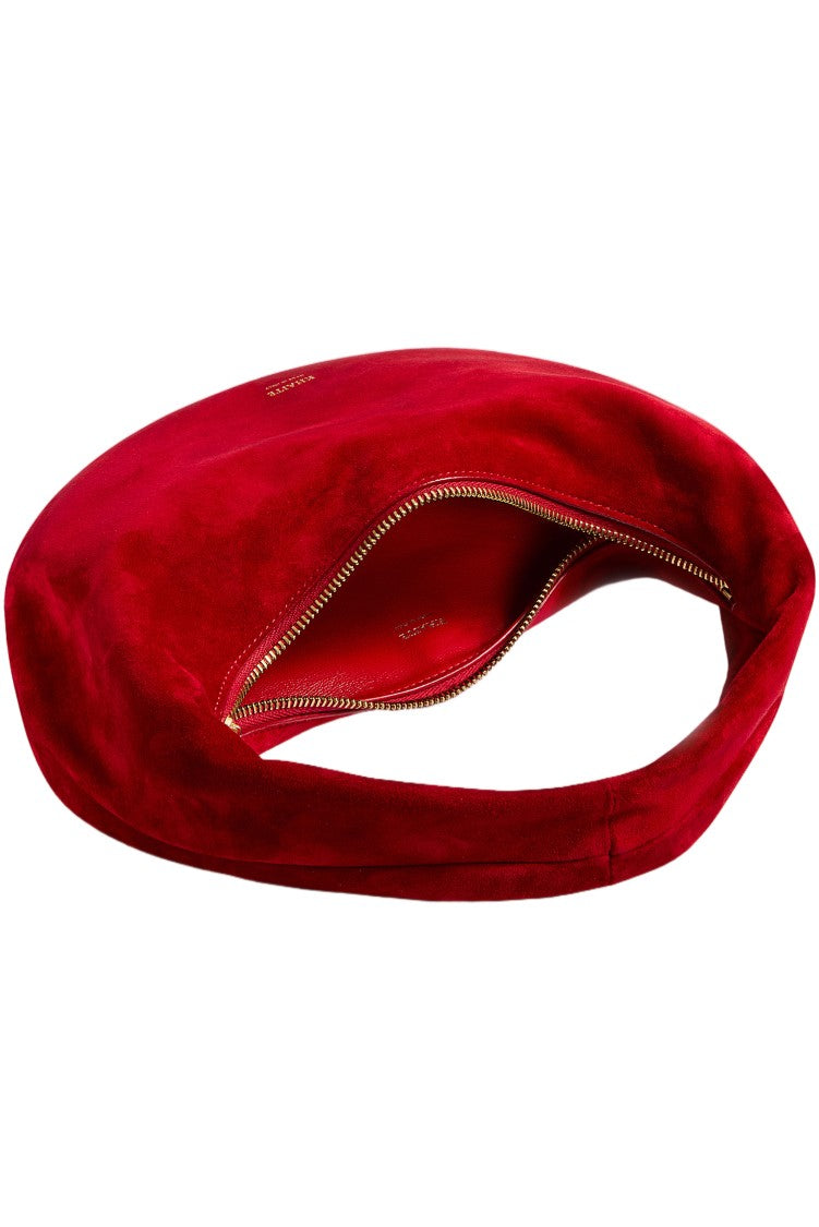 Khaite Red Olivia Mini Suede Bag