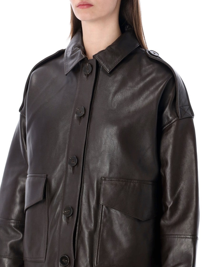 Sessùn Harriboyd Oversized Lambskin Leather Jacket
