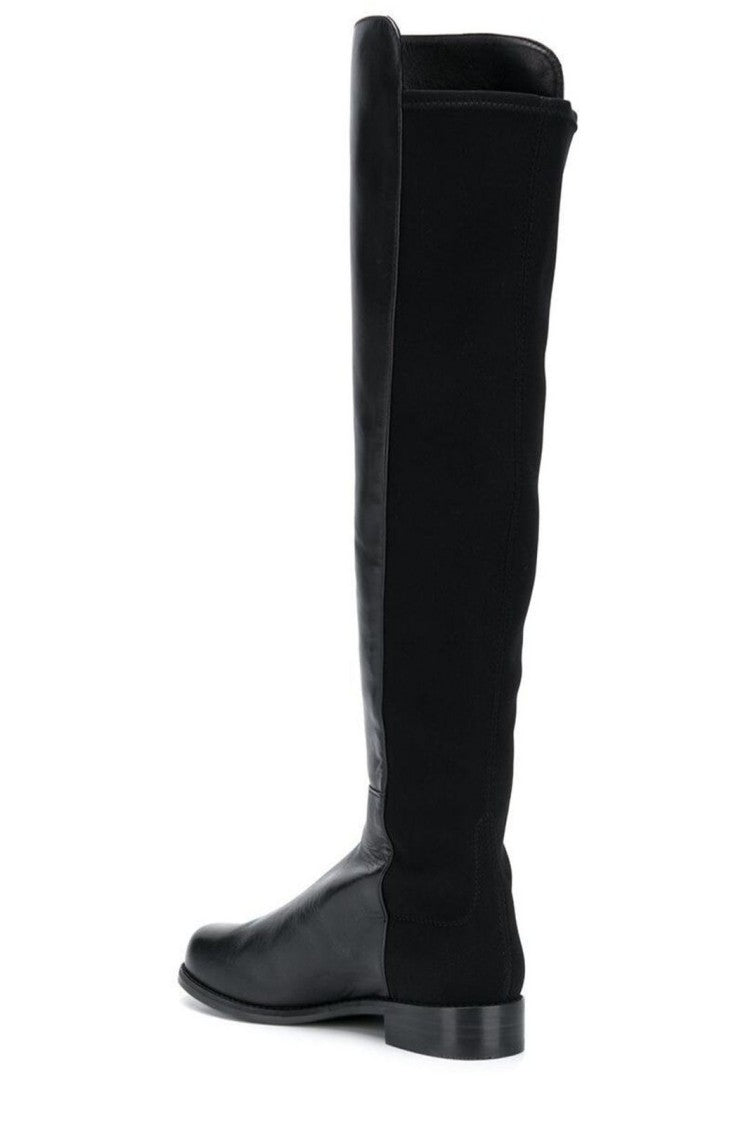 Stuart Weitzman Tall Knee-High Boots With Textured Back Panel