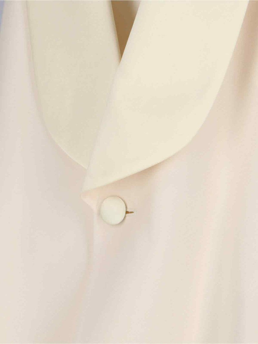 Mm6 By Maison Margiela Virgin Wool Blend Vest Jacket – Cream