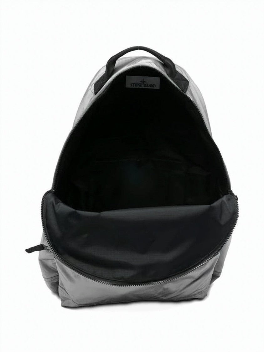 Stone Island Smooth Polyamide Silver Backpack