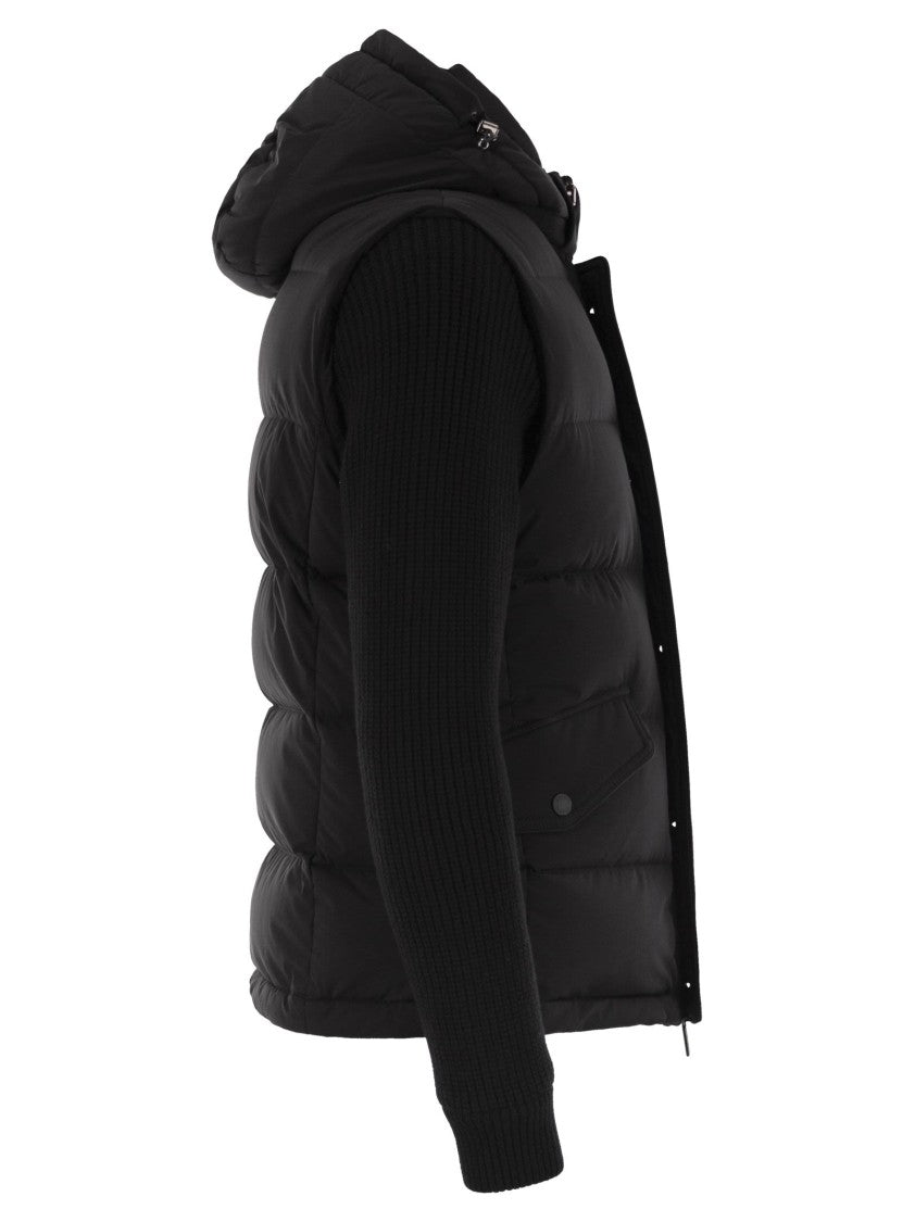 Moorer Foscolo-Knm - Bomber Jacket With Knitted Sleeves