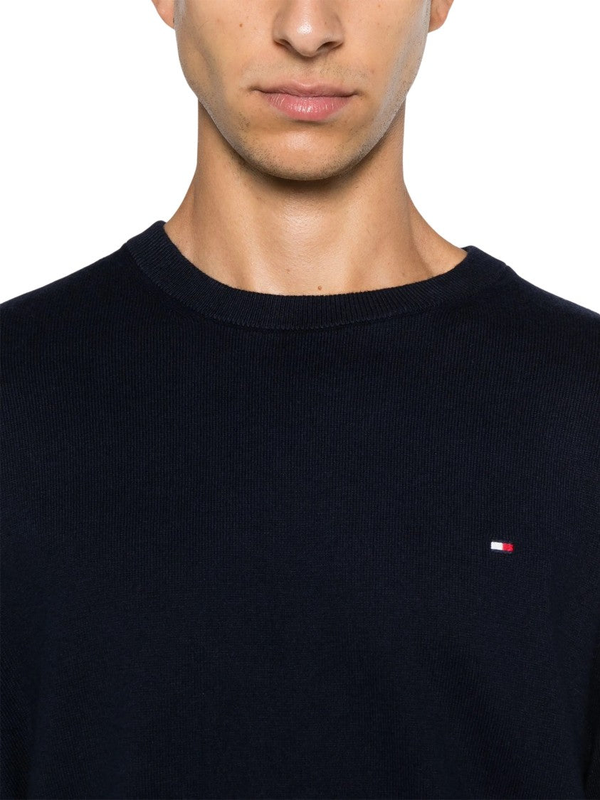 Tommy Hilfiger Pima Org Ctn Cashmere Navy Cotton-Blend Sweater