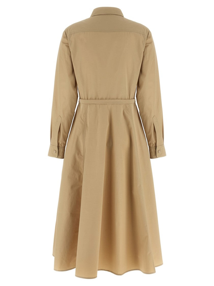 Moncler Structured Midi Dress With Hourglass Silhouette