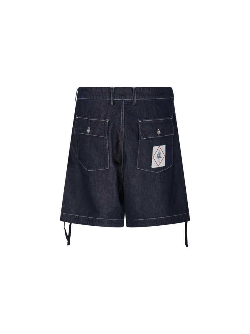 C.P. Company Relaxed Fit Cotton Shorts With Adjustable Hem