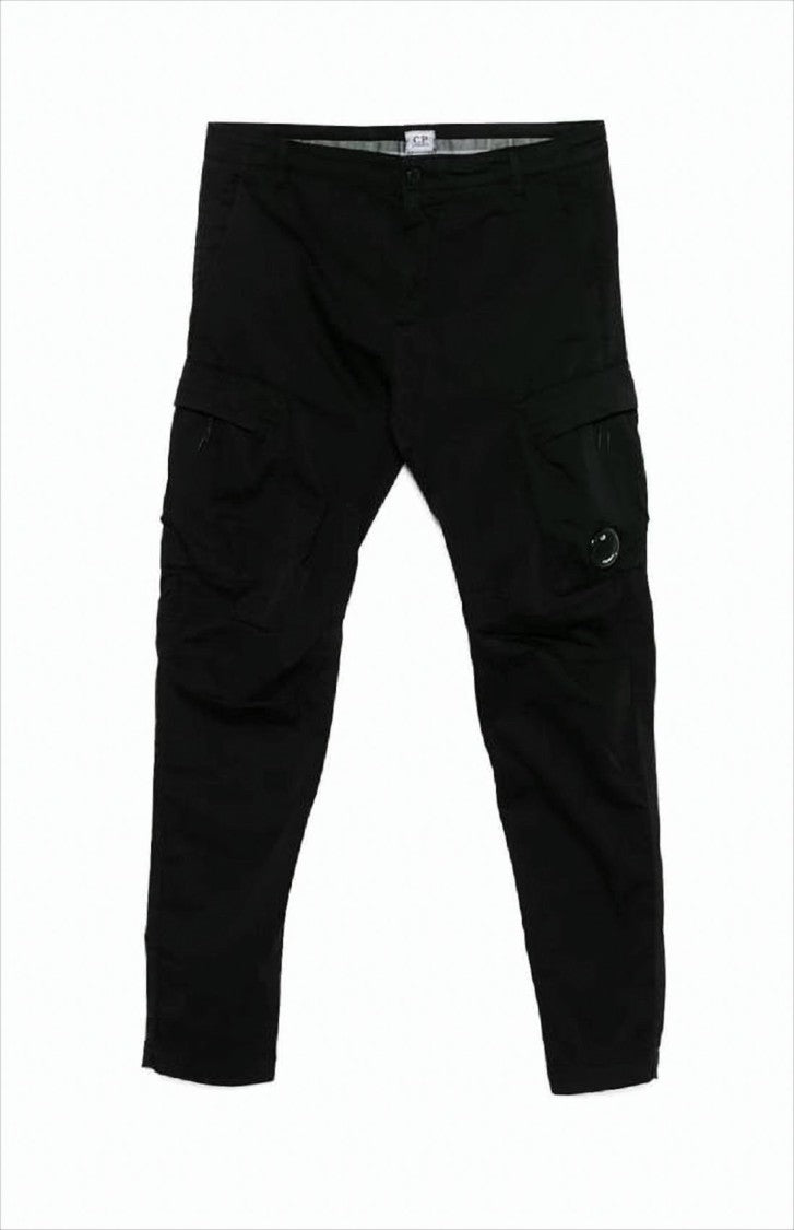 C.P. Company Straight-Fit Black Cargo Pants With Lens Detail