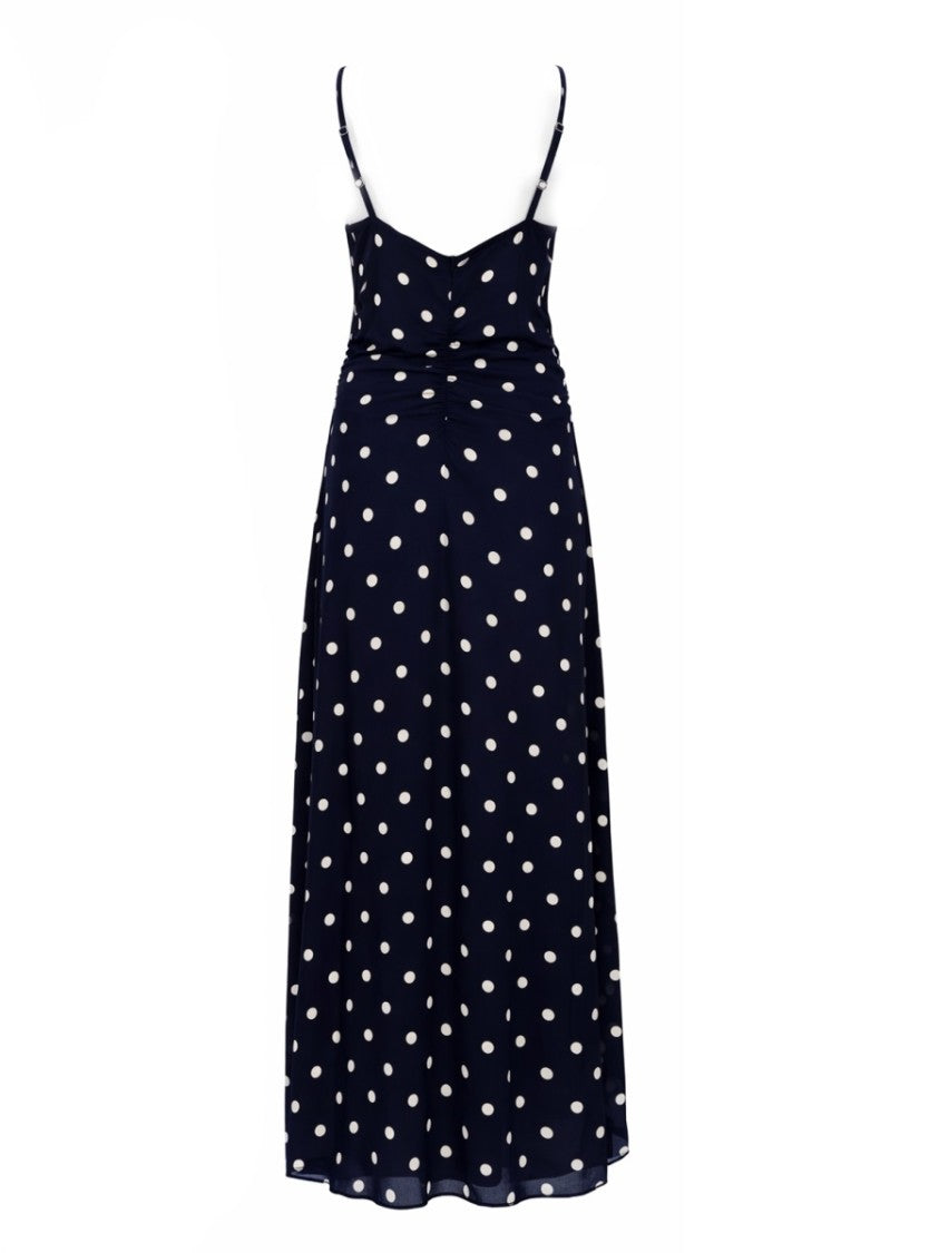 Baum Und Pferdgarten Neutral Atalia Polka Dot Viscose Midi Dress