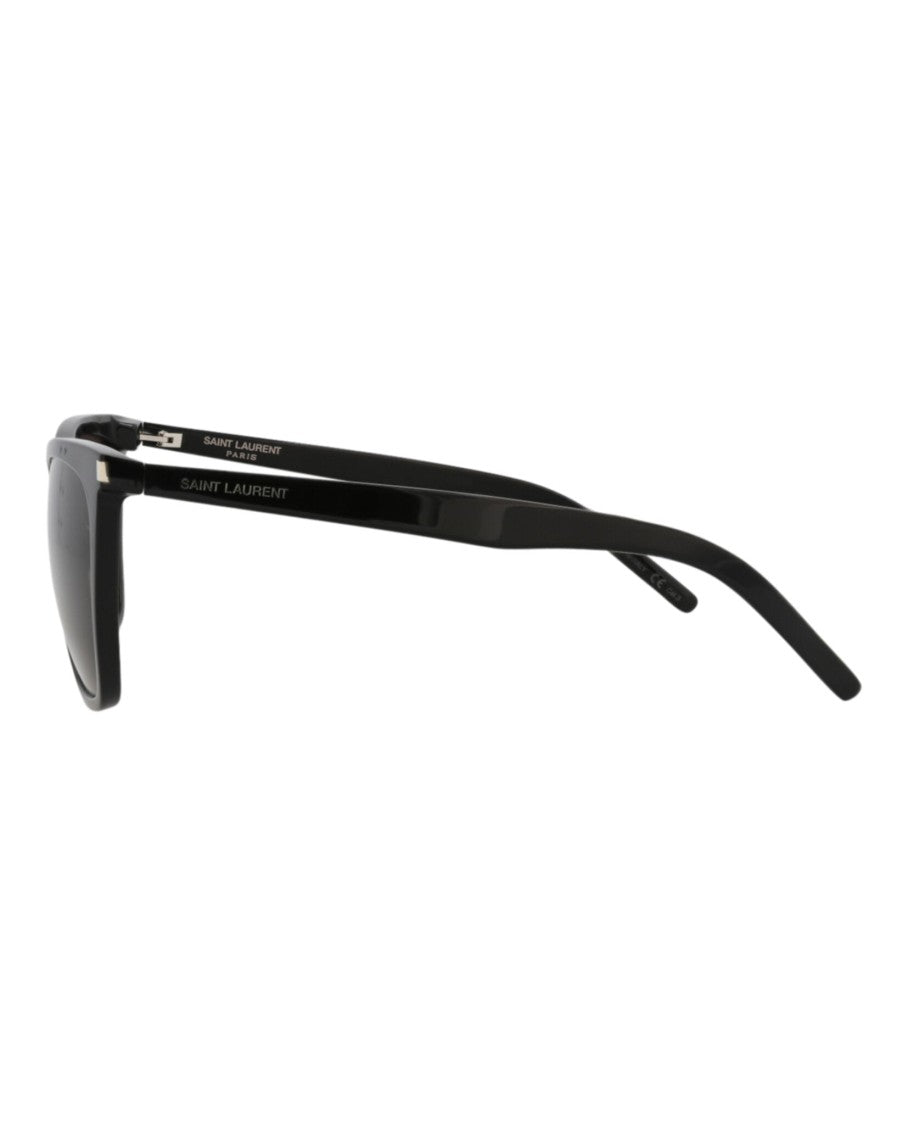 Saint Laurent Cat Eye Acetate Sunglasses With Saddle Nose Bridge