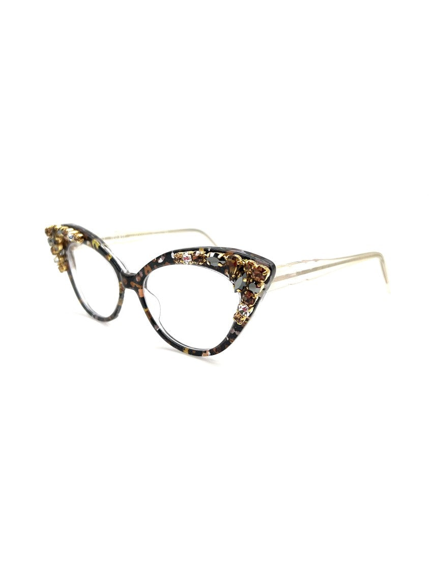 Francis Klein Black Eagle Cat-Eye Multi-Colored Frames