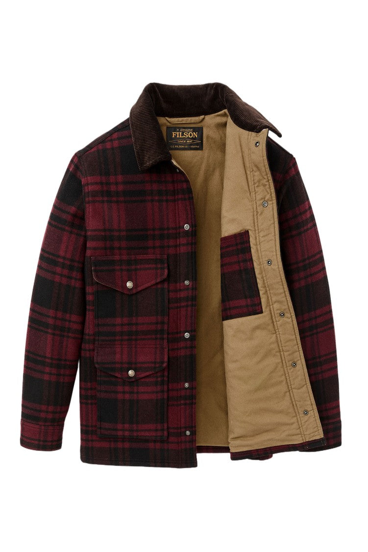 Filson Bordeaux Tartan Insulated Wool-Blend Jacket