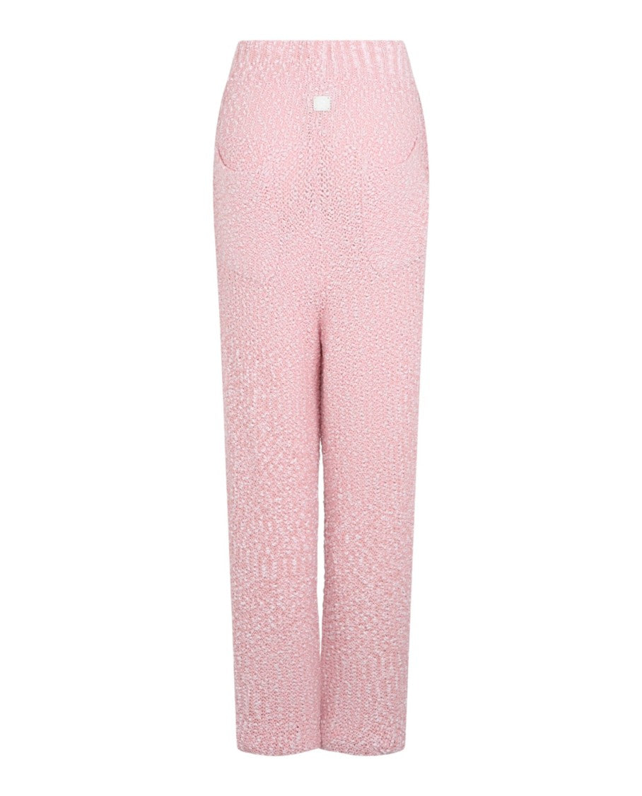 Ferragamo High-Rise Bouclé Knit Pants With Drawstring Closure