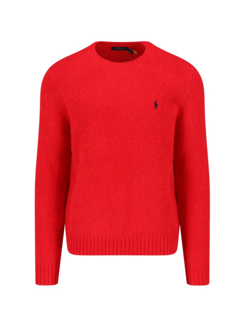 Polo Ralph Lauren Logo Crewneck Sweater – Red