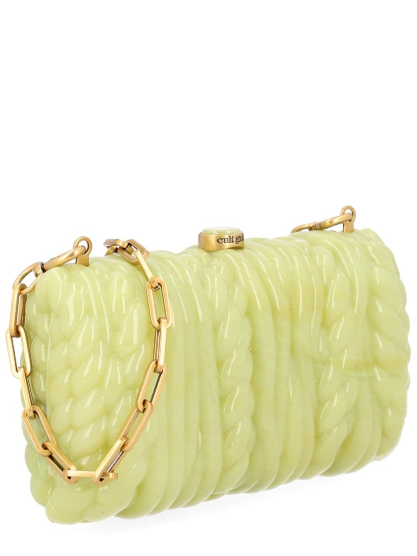 Cult Gaia Helene Twisted Rope Gold Clutch