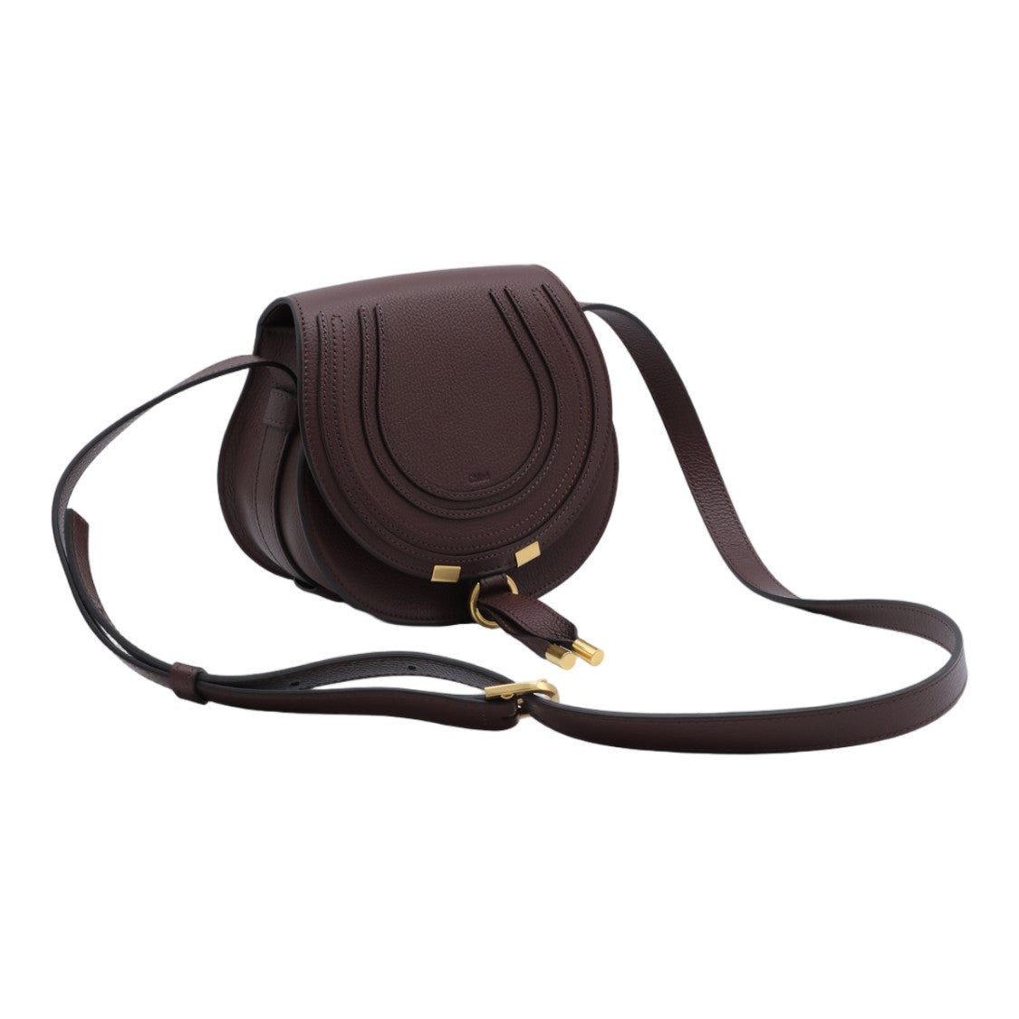 Chloé Structured Saddle Bag With Horseshoe Stitching
