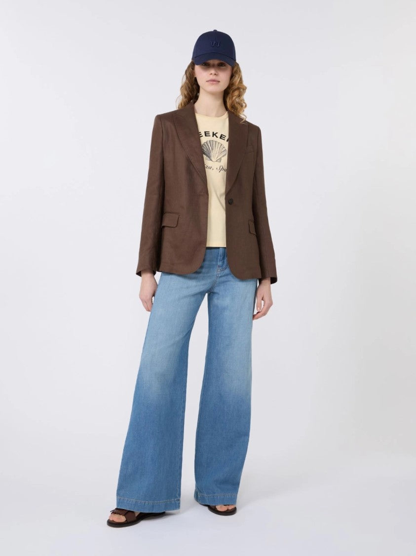 Max Mara Tailored Blazer With Notch Lapel And Single-Button Closure