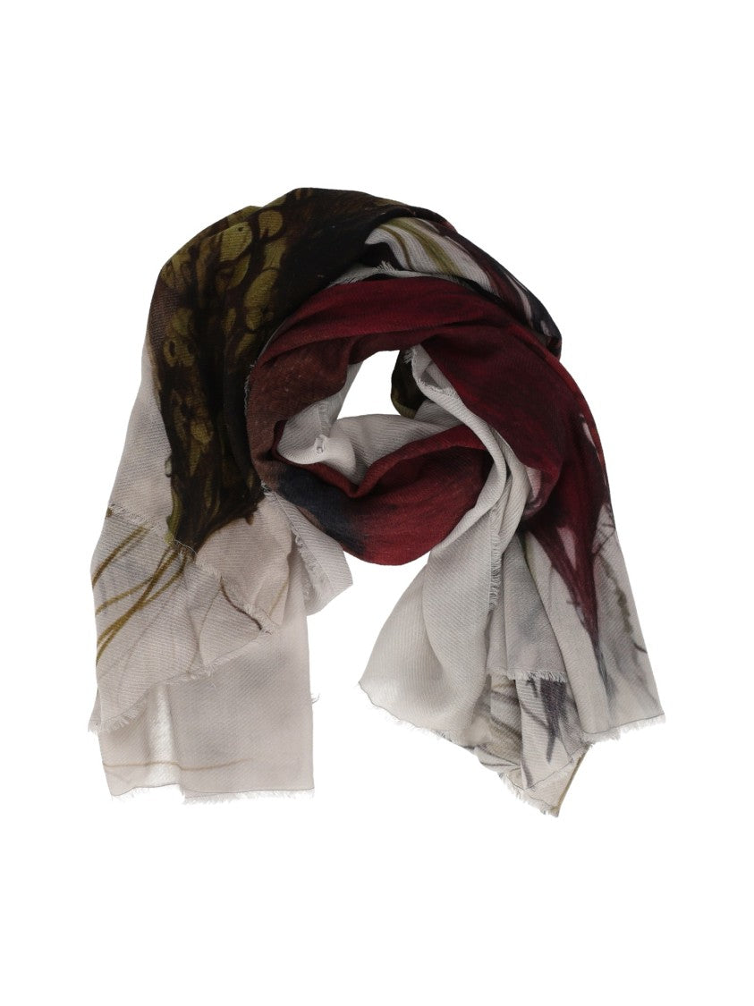 Faliero Sarti Rectangular Floral-Patterned Wool And Cashmere Scarf