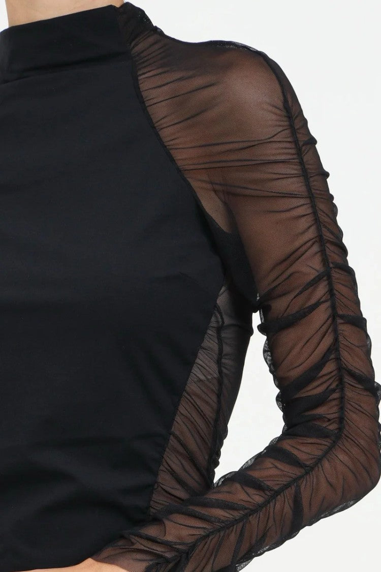 Patrizia Pepe Stretch Top - Black