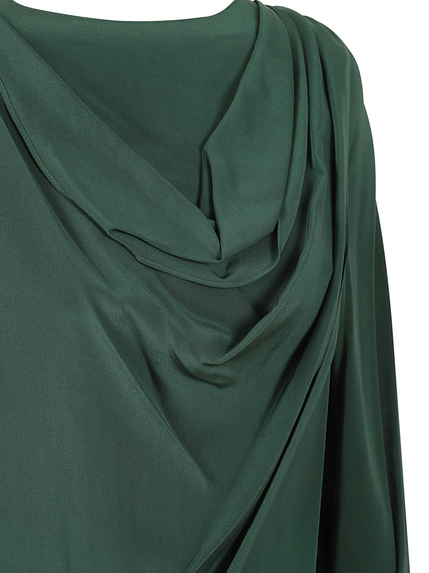 Chloé Draped Neckline Silk Shirt With Fitted Back