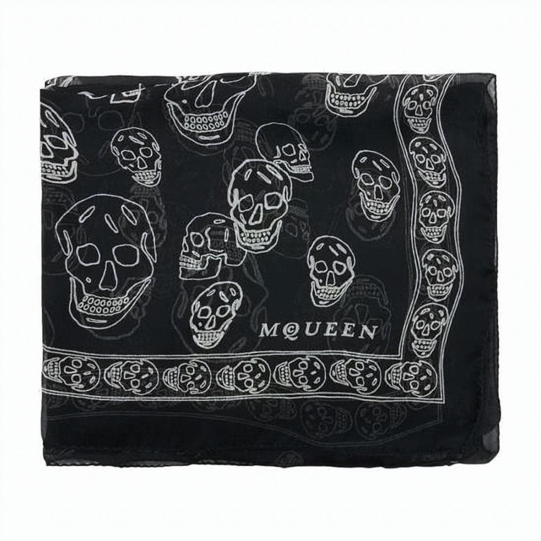 Alexander Mcqueen Skull-Pattern Silk Scarf