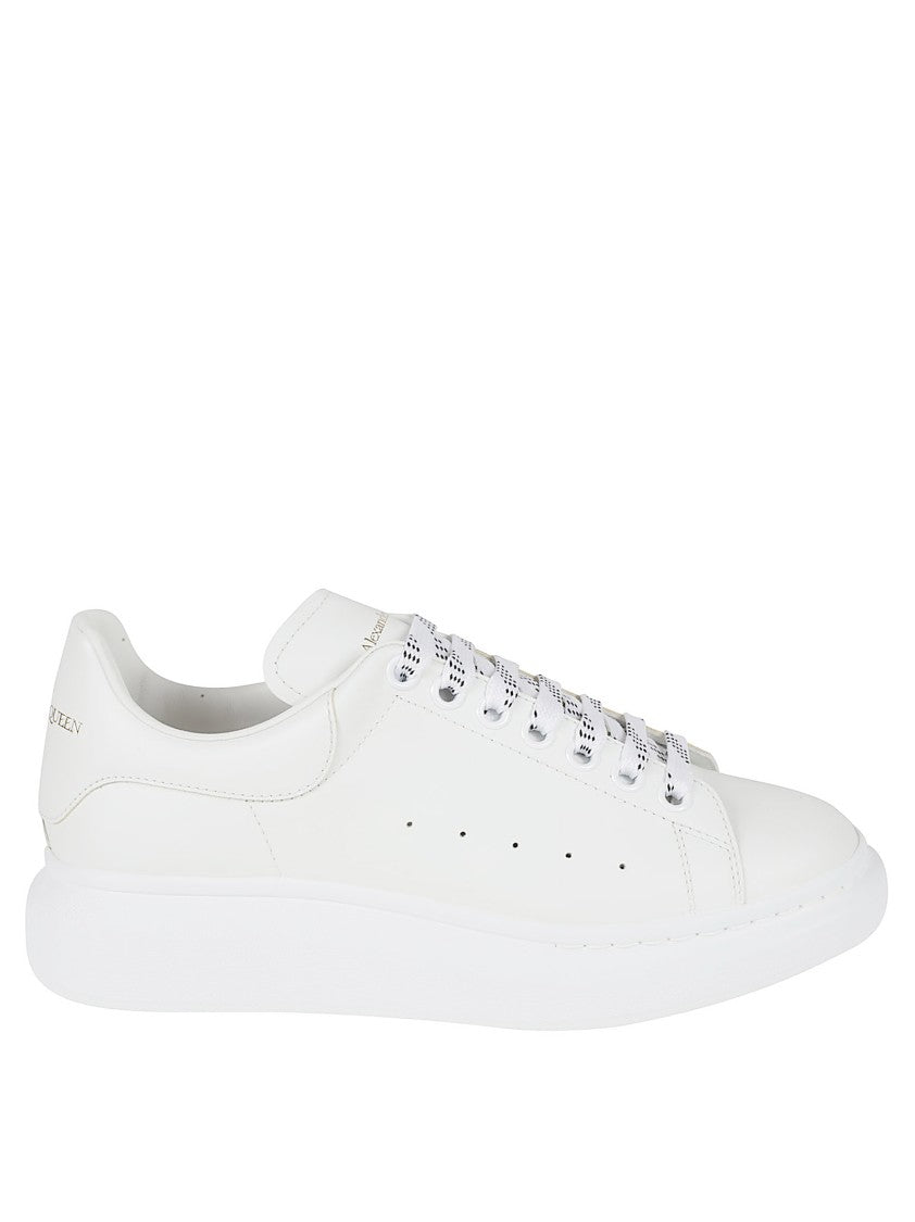 Alexander Mcqueen Lace-Up Sneakers In Smooth White Calfskin