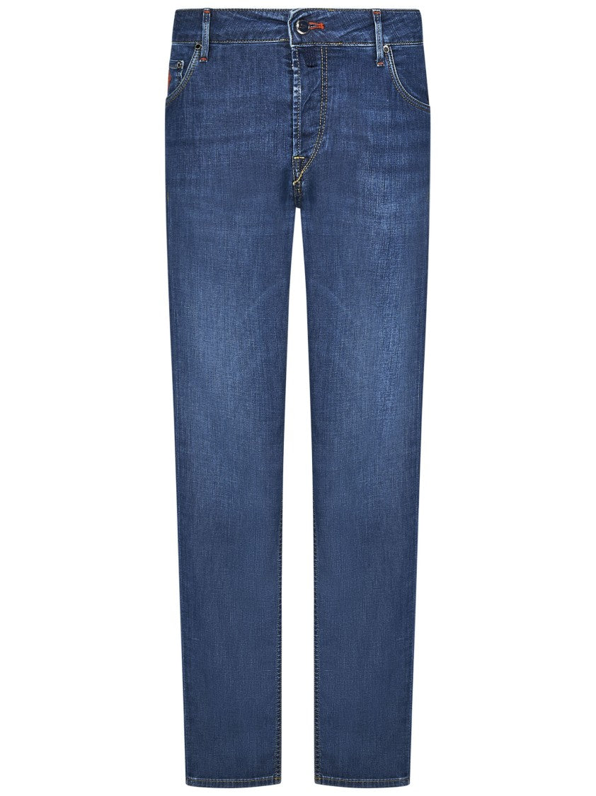 Handpicked Slim-Fit Blue Denim Jeans