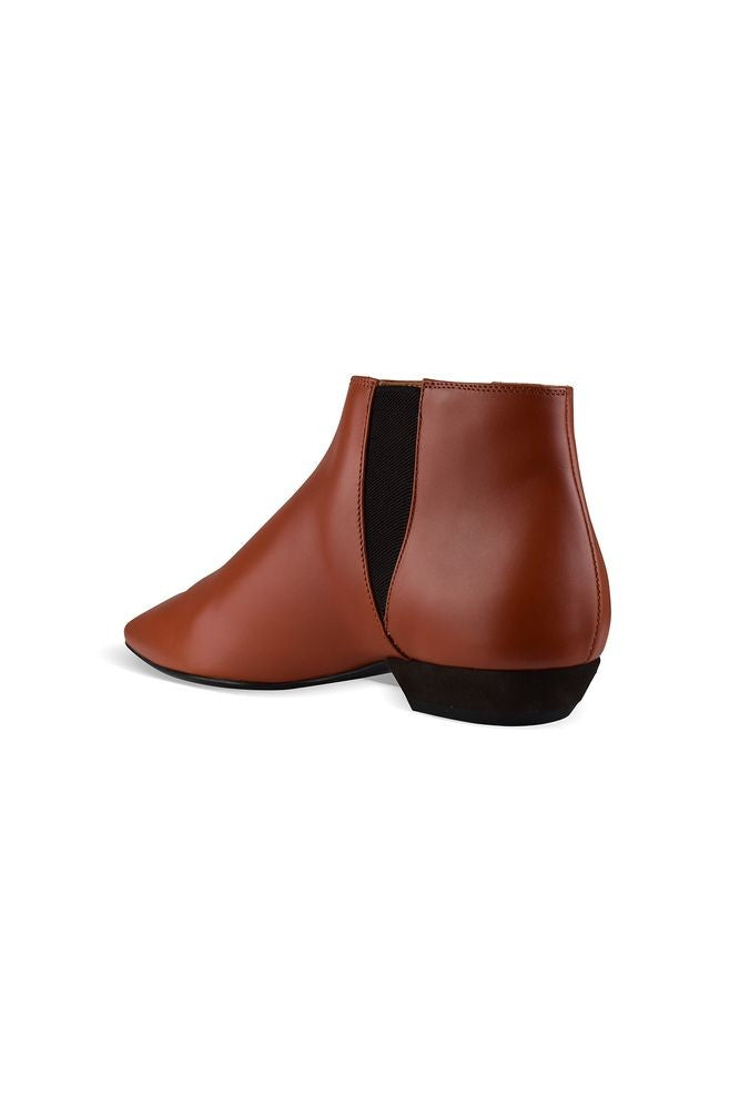 Loro Piana Terracotta Red Smooth Leather Sumire Boots